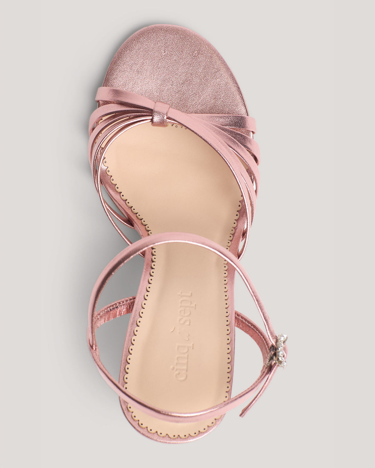 Cinq à Sept Logan Strappy Metallic Heeled Sandal