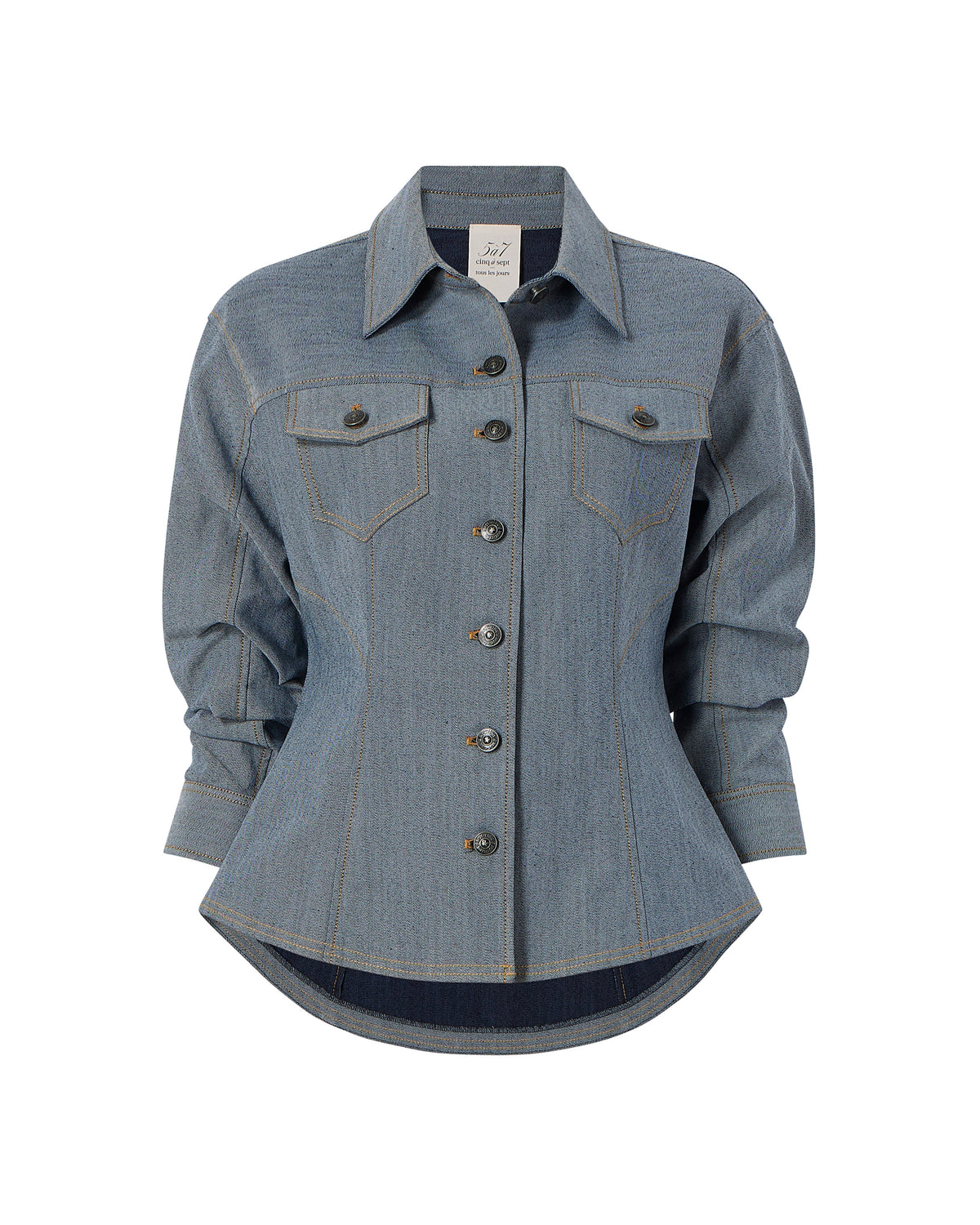 Cinq à Sept Reverse Scrunched Canyon Jean Jacket