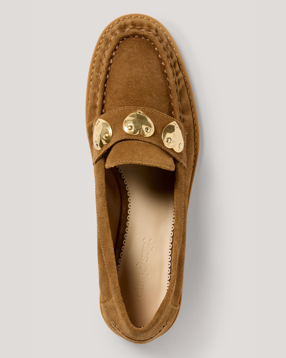 Cinq à Sept Gretta Metal Hearts Suede Loafer