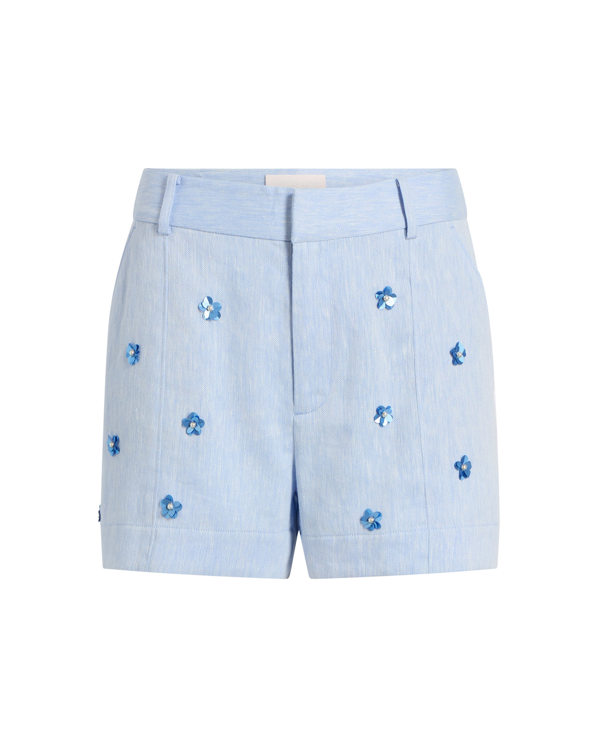 Cinq à Sept Pearl Ditsy Linen Suiting Tora Short