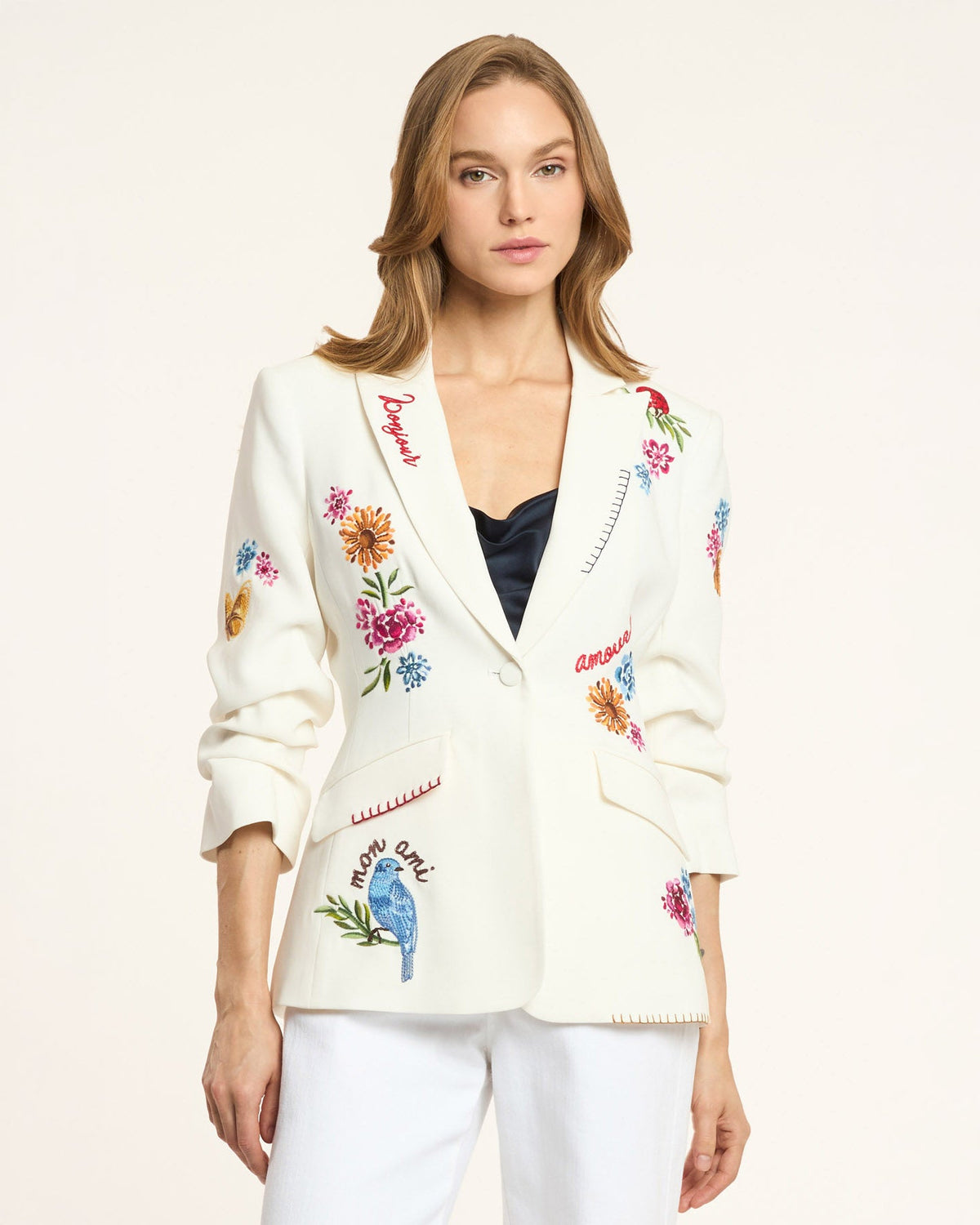 Cinq à Sept Celeste Vine Scrunched Cheyenne Blazer