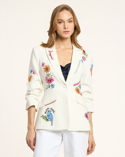 Cinq à Sept Celeste Vine Scrunched Cheyenne Blazer