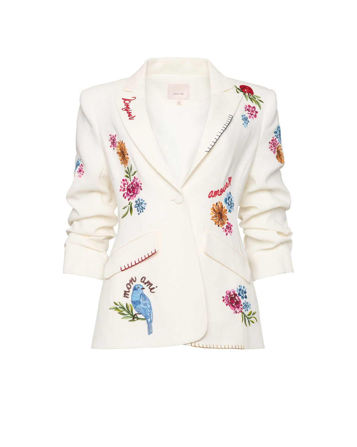 Cinq à Sept Celeste Vine Scrunched Cheyenne Blazer
