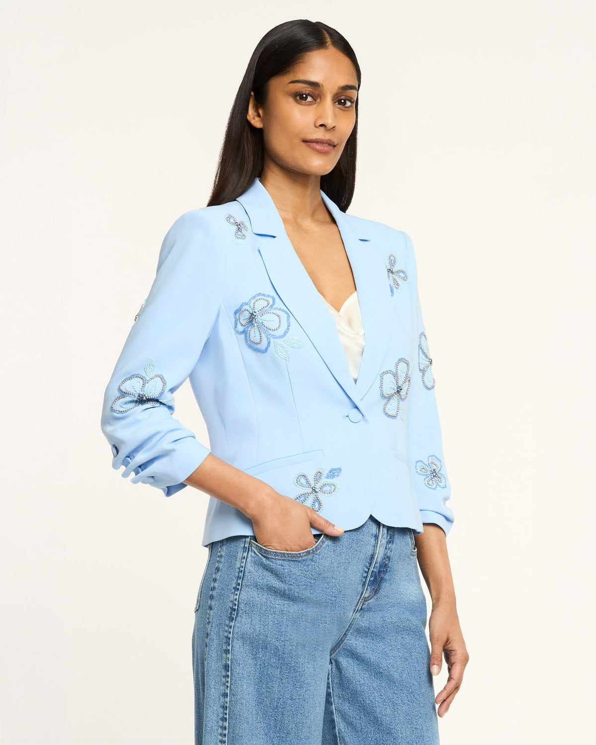 Cinq à Sept Beaded Flowers Le Petit Khloe Blazer