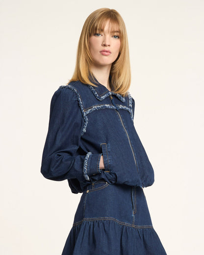 Cinq à Sept Bicolor Fringe Indria Jacket