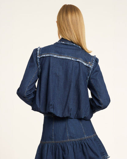 Cinq à Sept Bicolor Fringe Indria Jacket