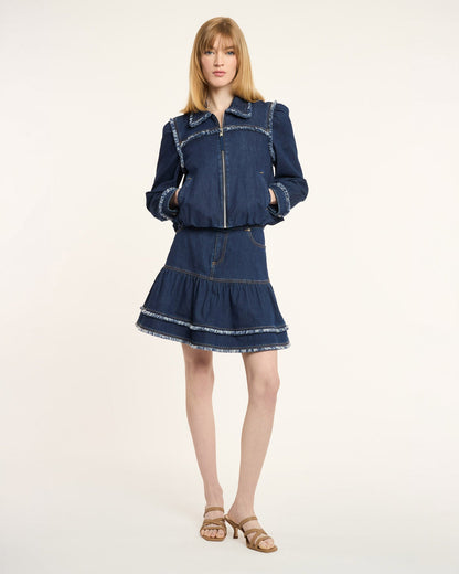 Cinq à Sept Bicolor Fringe Indria Jacket