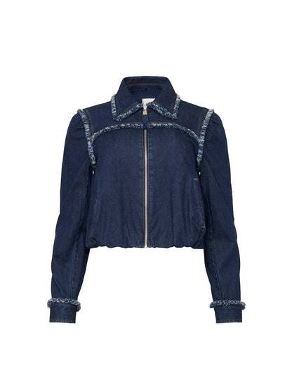 Cinq à Sept Bicolor Fringe Indria Jacket
