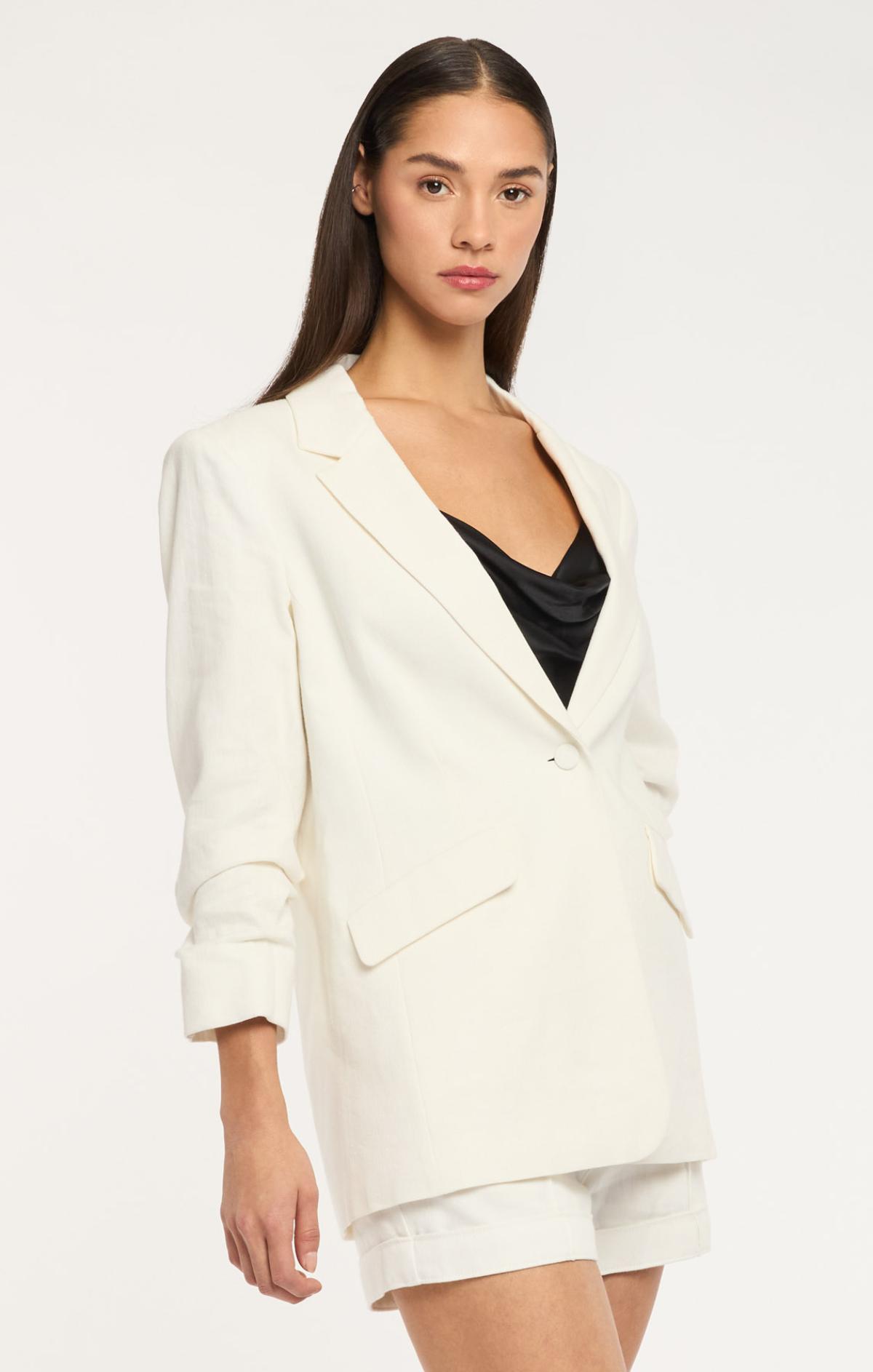 Cinq à Sept Linen Suiting Kylie Blazer