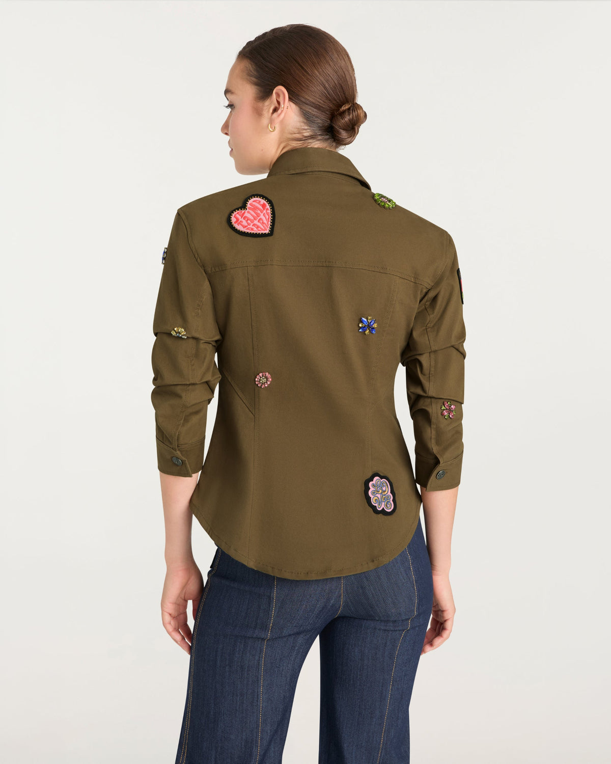 Cinq à Sept Retro Love Patches Scrunched Canyon Jacket
