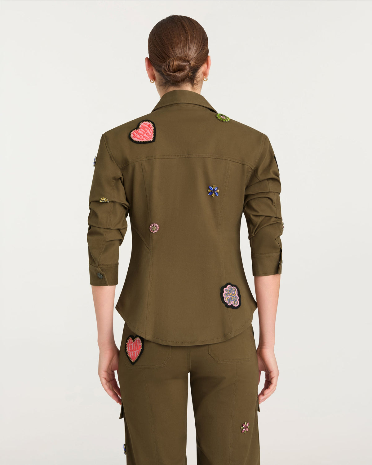 Cinq à Sept Retro Love Patches Scrunched Canyon Jacket