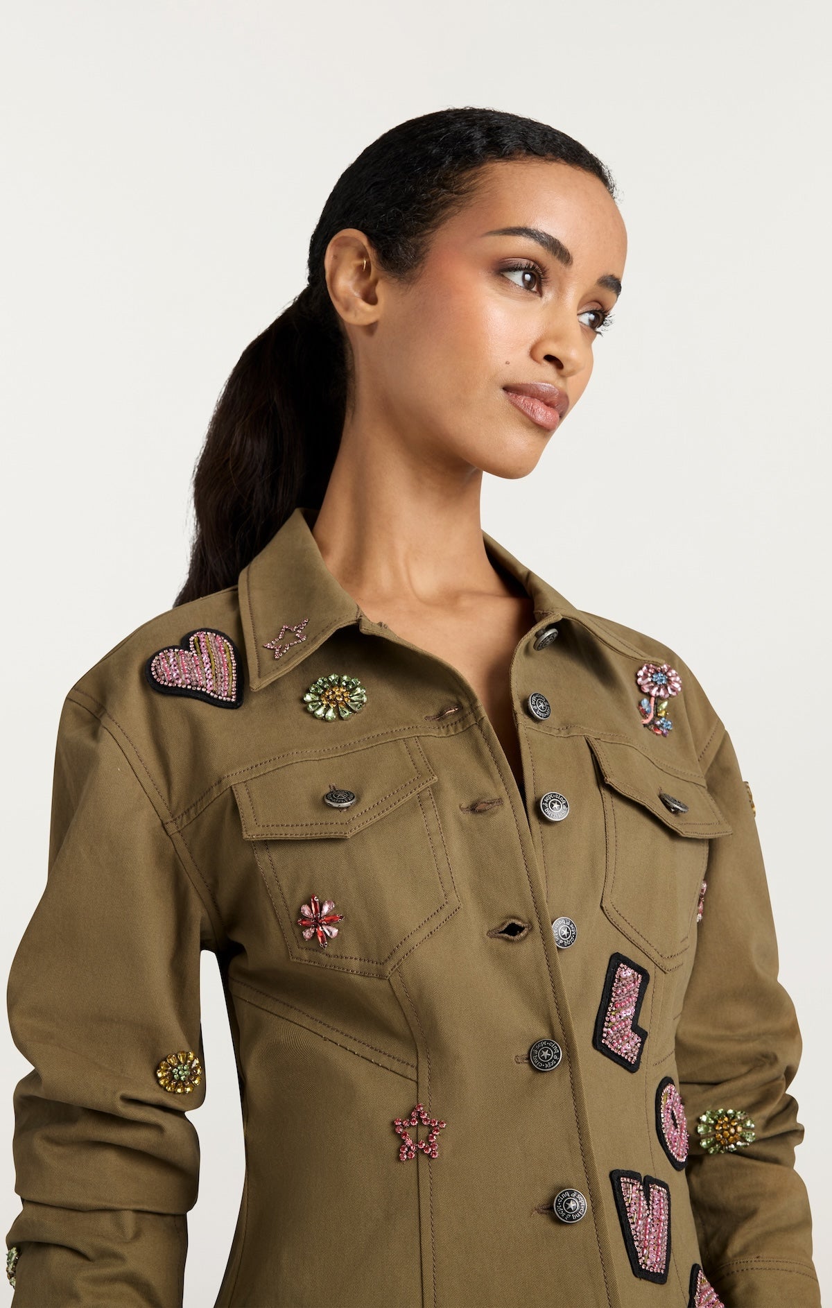 Cinq à Sept Ditsy Love Scrunched Canyon Jean Jacket