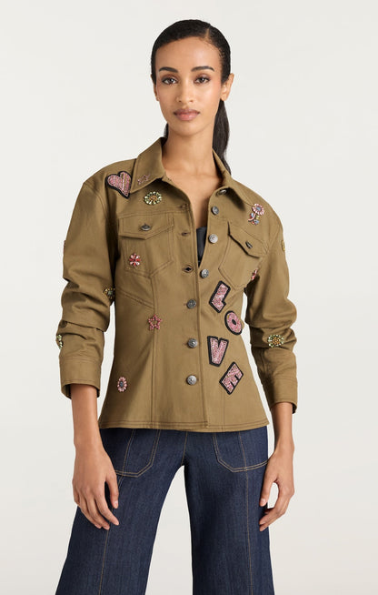 Cinq à Sept Ditsy Love Scrunched Canyon Jean Jacket
