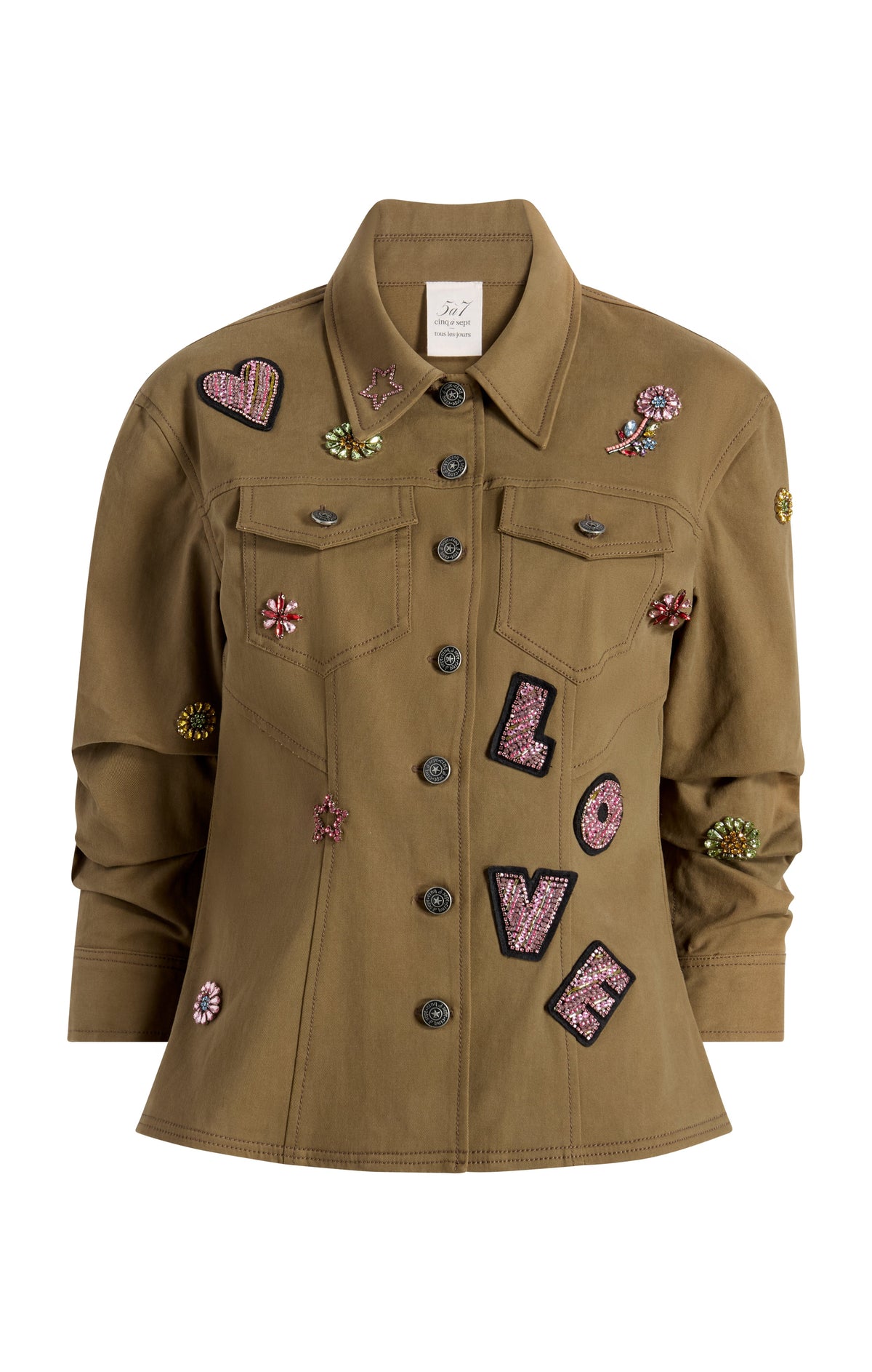Cinq à Sept Ditsy Love Scrunched Canyon Jean Jacket