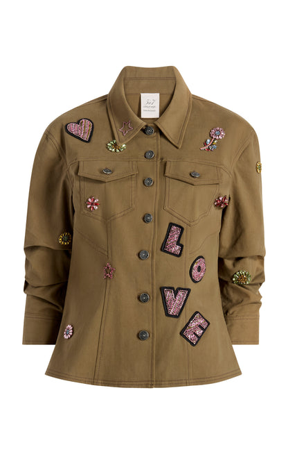 Cinq à Sept Ditsy Love Scrunched Canyon Jean Jacket