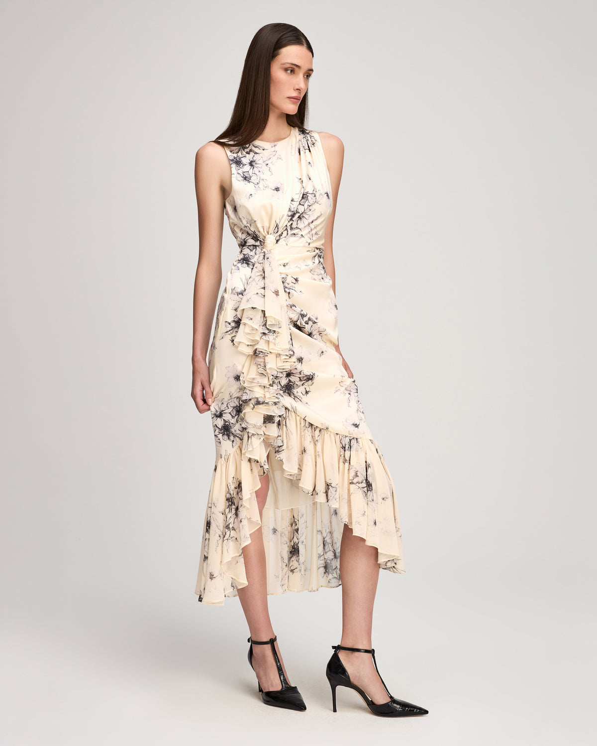 Cinq à Sept Handsketched Floral Cyrus Dress