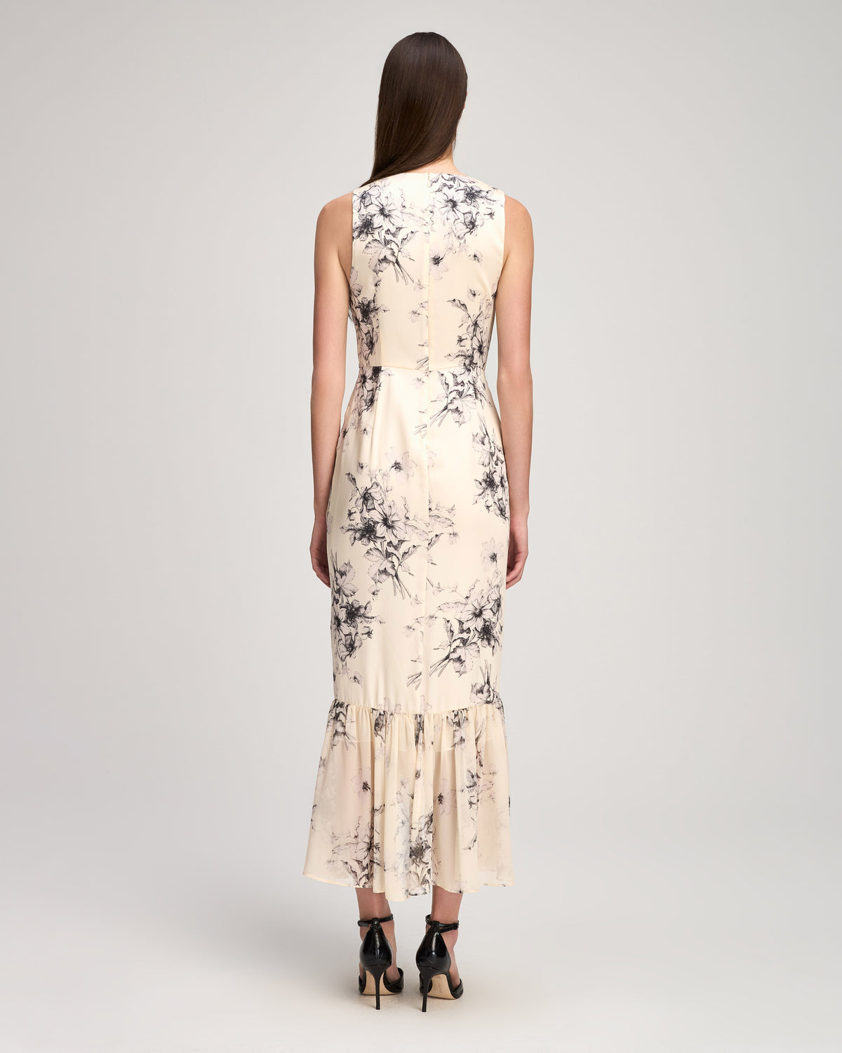Cinq à Sept Handsketched Floral Cyrus Dress