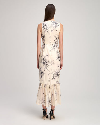 Cinq à Sept Handsketched Floral Cyrus Dress