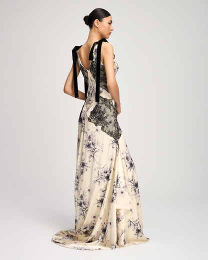 Cinq à Sept Handsketched Floral Antonella Gown