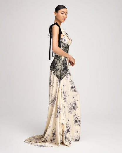 Cinq à Sept Handsketched Floral Antonella Gown