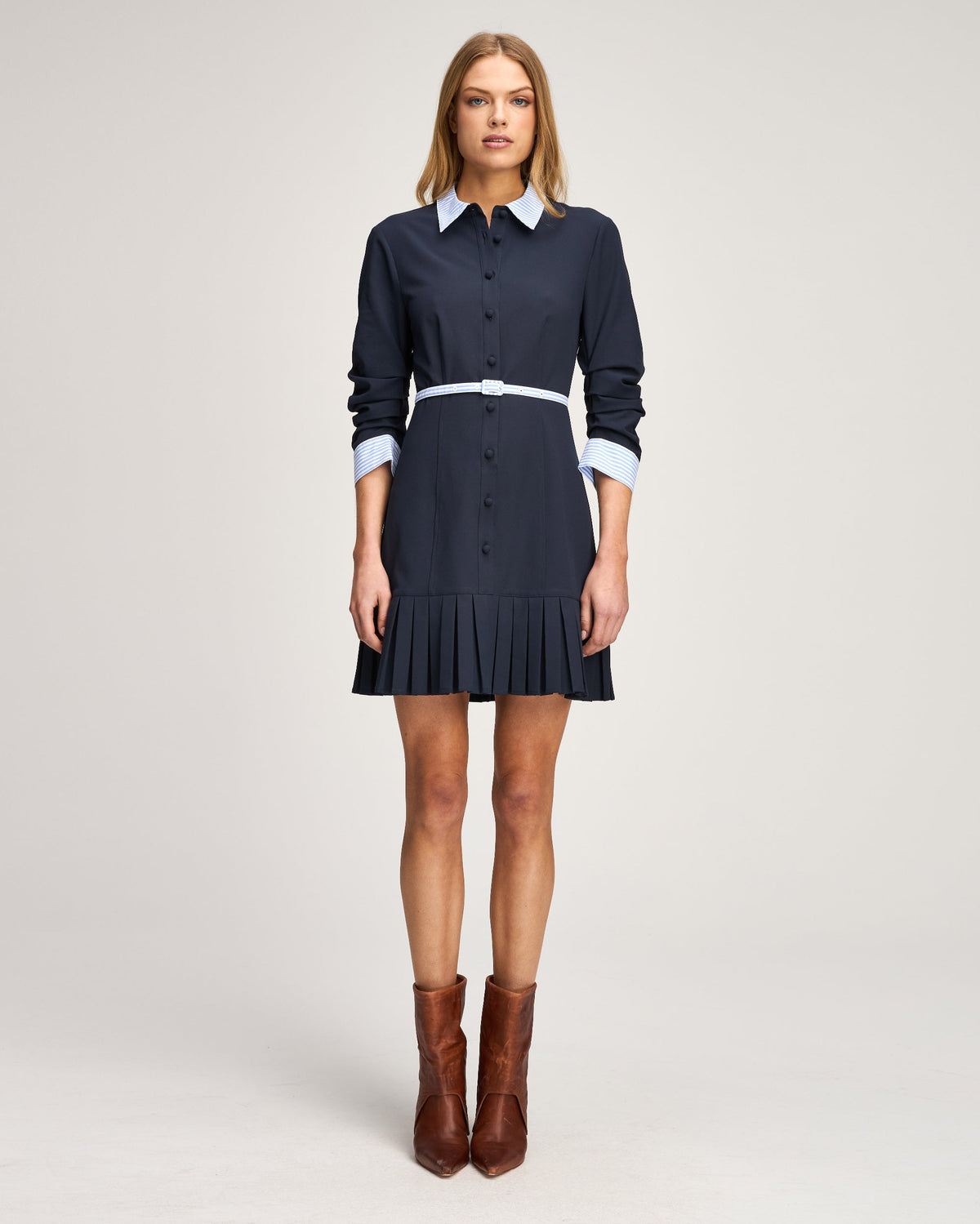 Cinq à Sept Stripe Shirting Lucilla Dress