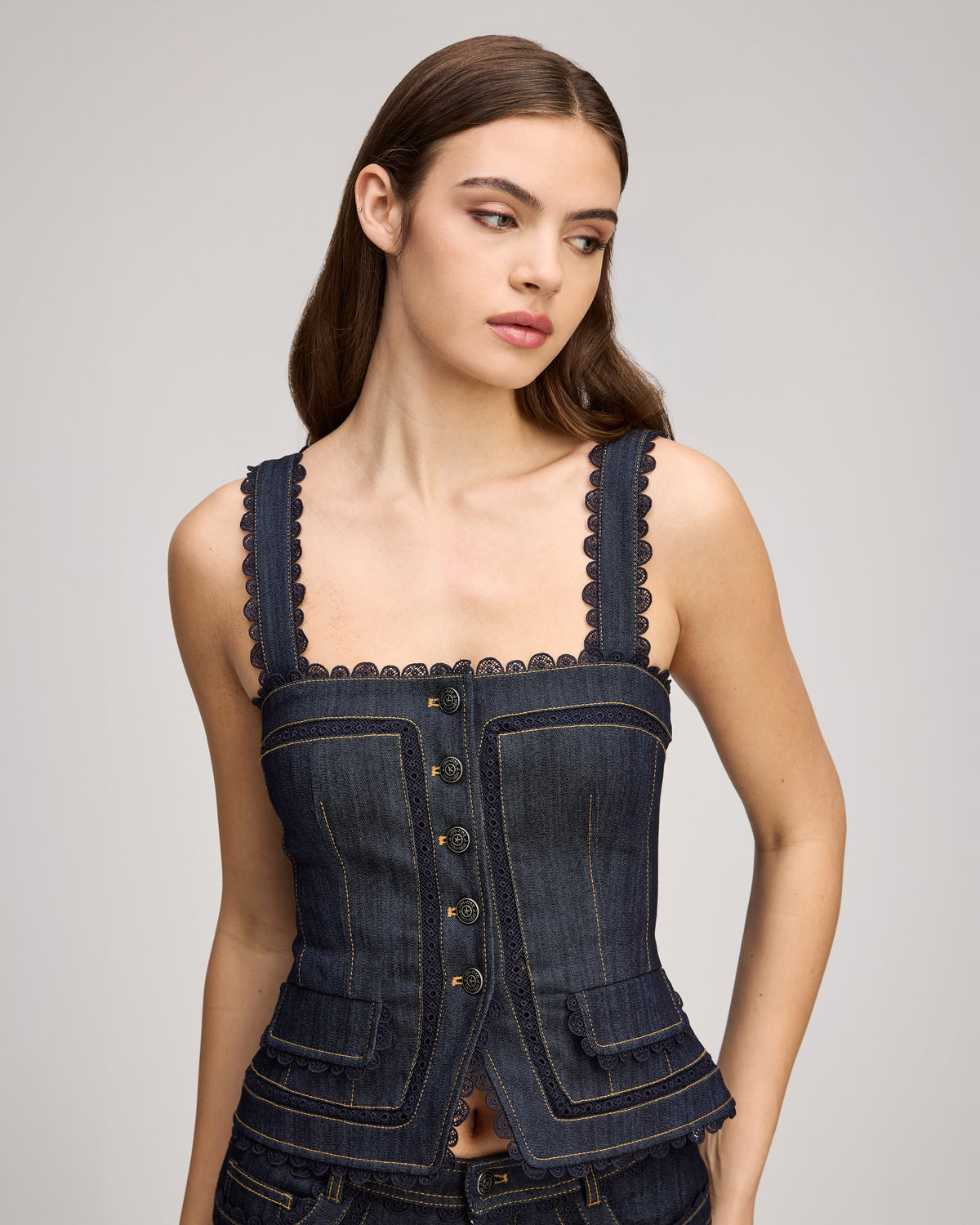 Cinq à Sept Guipure Lace Myra Jean Top