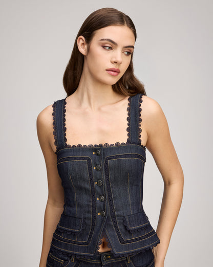 Cinq à Sept Guipure Lace Myra Jean Top