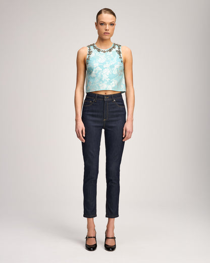 Cinq à Sept Organza Jacquard Barbara Top