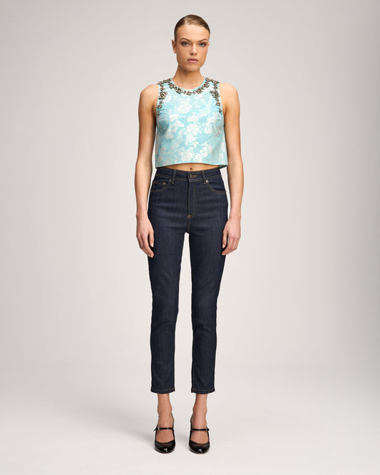 Cinq à Sept Organza Jacquard Barbara Top