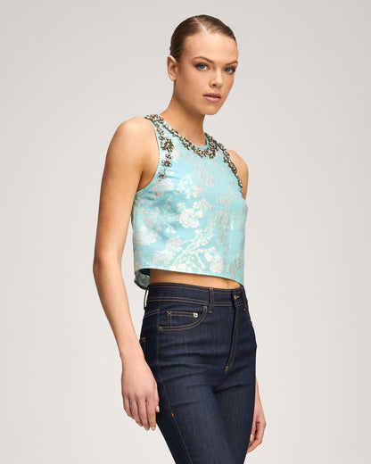 Cinq à Sept Organza Jacquard Barbara Top