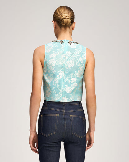 Cinq à Sept Organza Jacquard Barbara Top