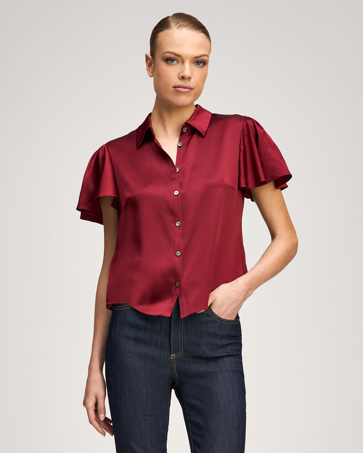 Cinq à Sept Flutter Sleeve Fiona Top