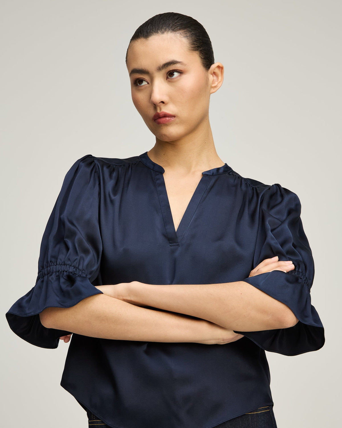 Cinq à Sept Split Neck Fiona Top