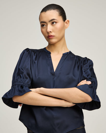 Cinq à Sept Split Neck Fiona Top