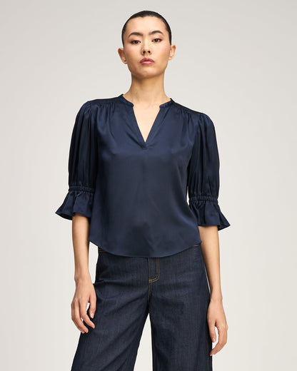 Cinq à Sept Split Neck Fiona Top