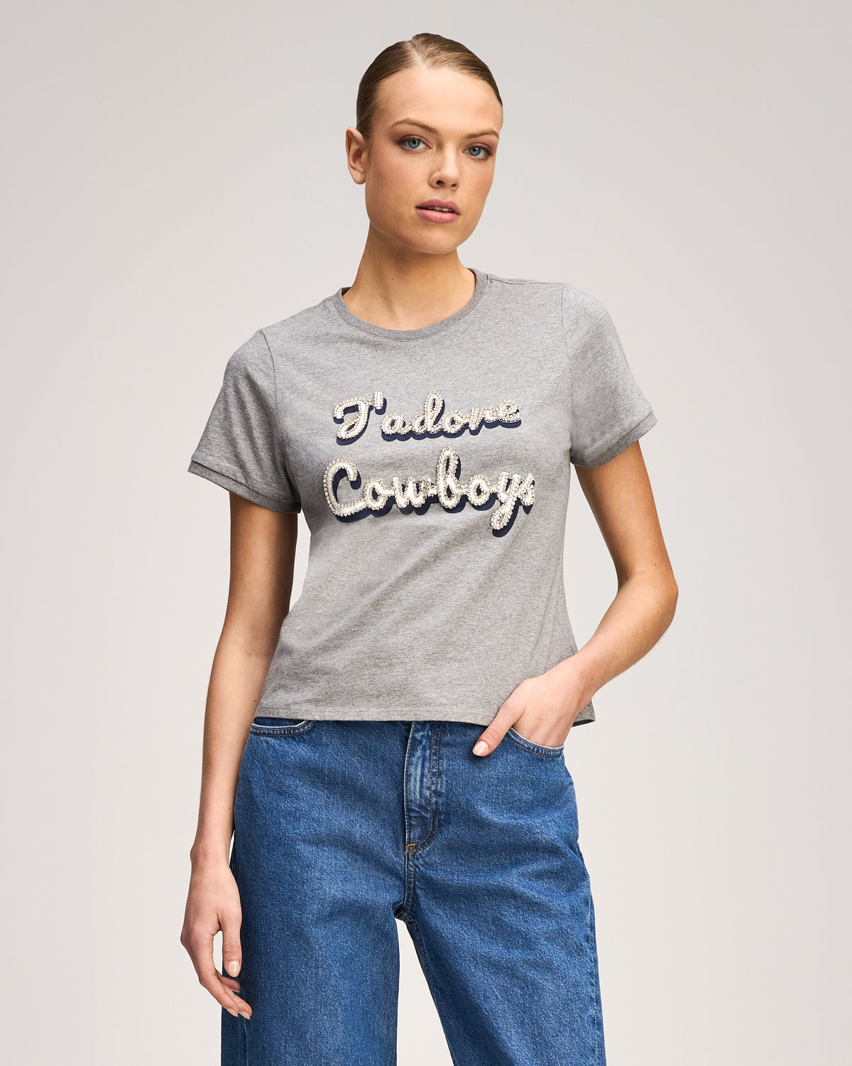 Cinq à Sept Jadore Cowboys Shrunken Tee