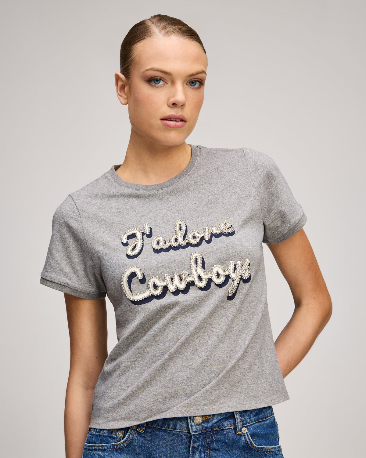 Cinq à Sept Jadore Cowboys Shrunken Tee