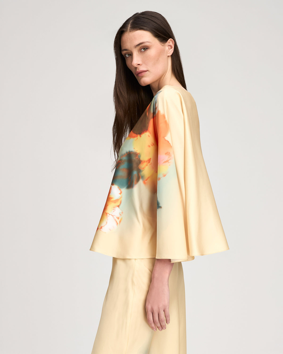 Cinq à Sept Watercolor Floral Carole Top