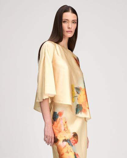 Cinq à Sept Watercolor Floral Carole Top