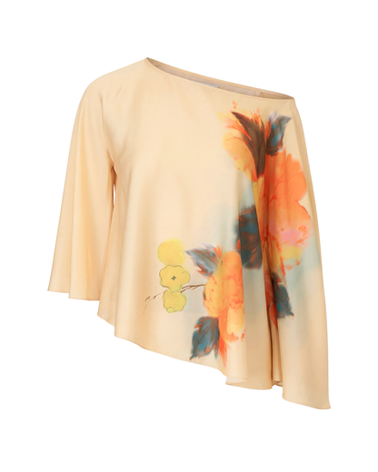 Cinq à Sept Watercolor Floral Carole Top
