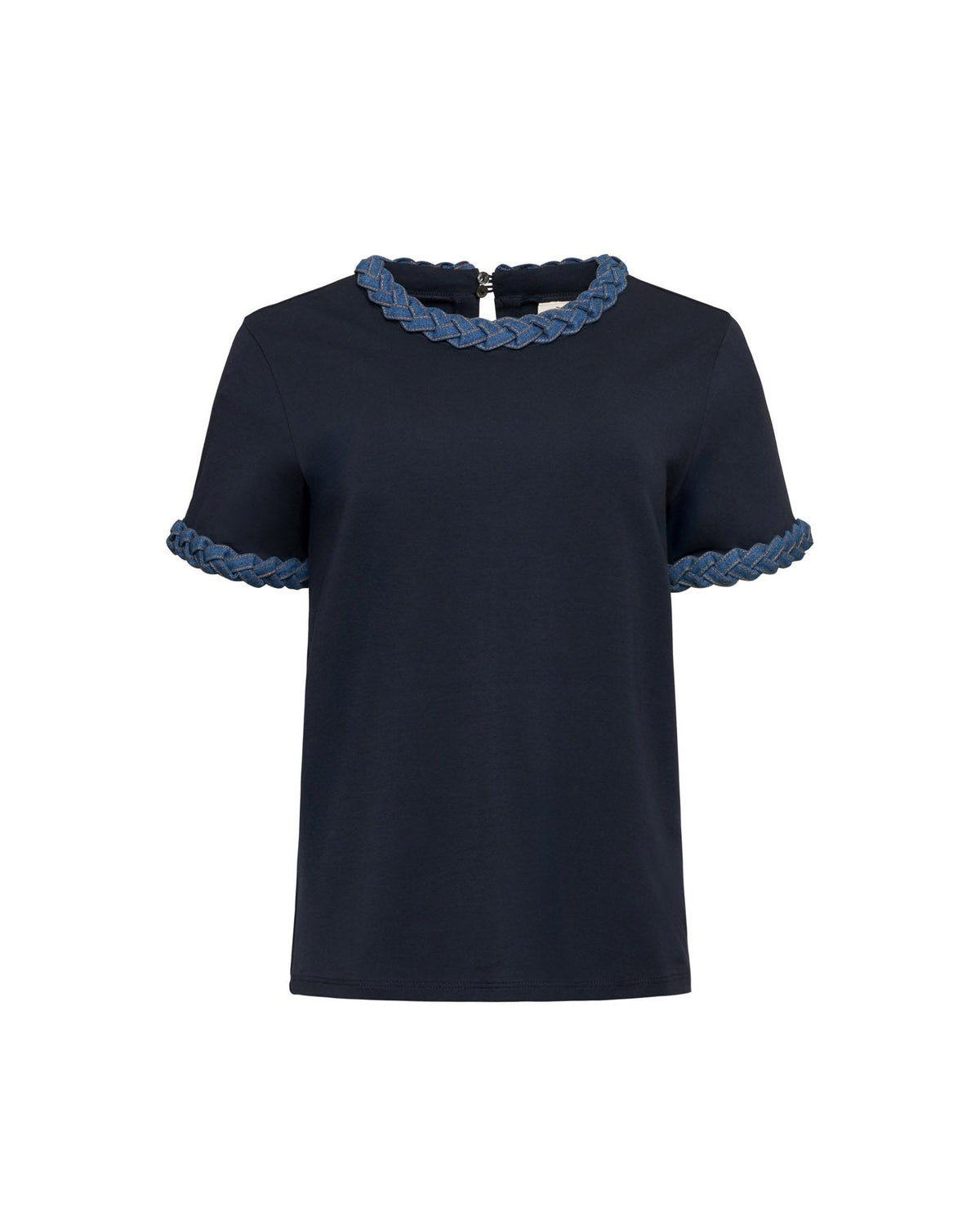 Cinq à Sept Denim Braided Tee