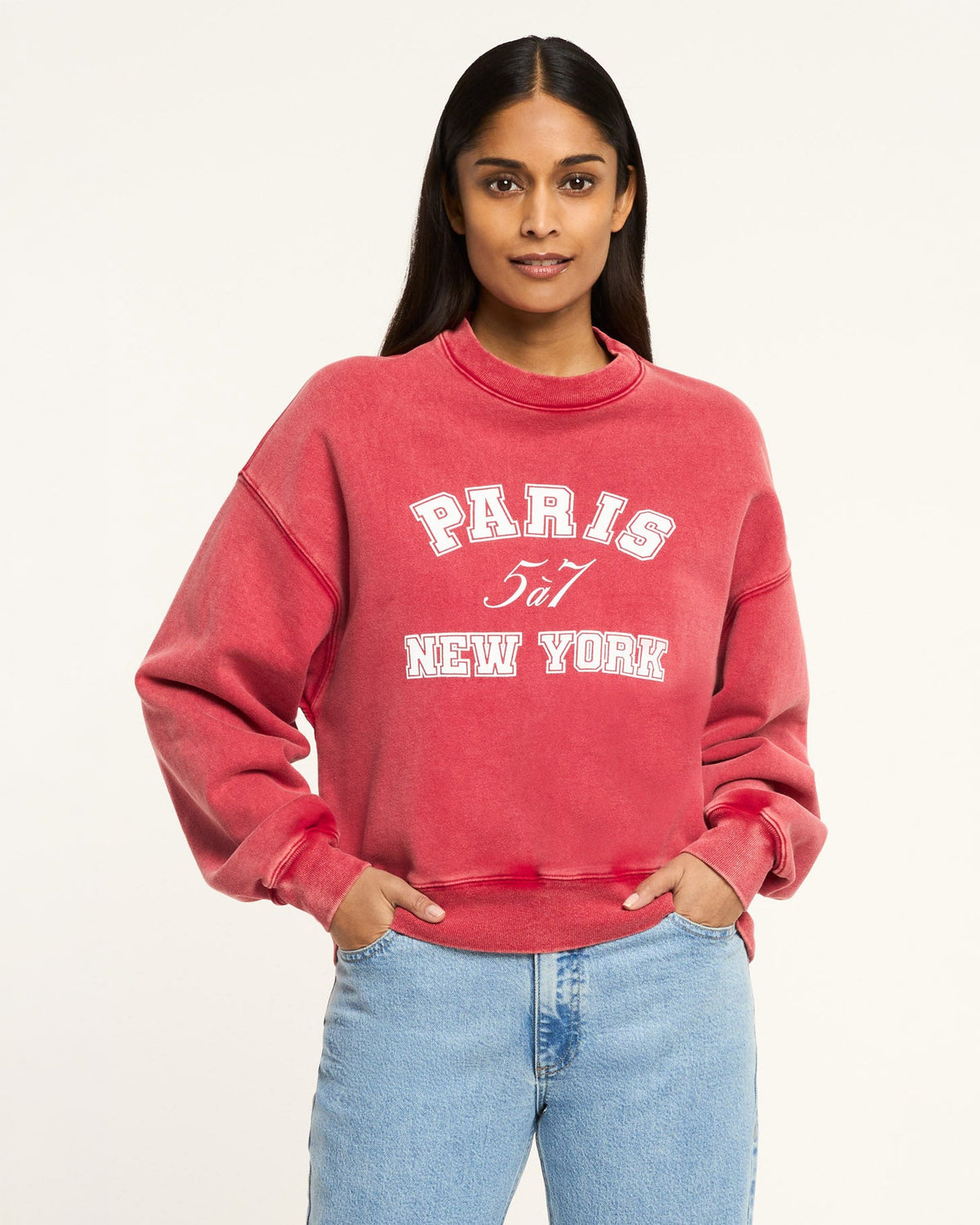 Cinq à Sept Paris New York Tumble Washed Brandy Pullover