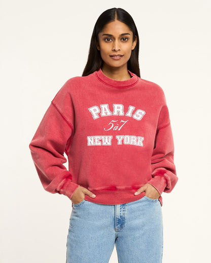 Cinq à Sept Paris New York Tumble Washed Brandy Pullover