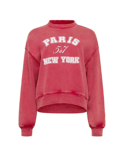 Cinq à Sept Paris New York Tumble Washed Brandy Pullover