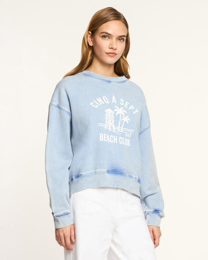 Cinq à Sept Beach Club Tumble Washed Brandy Pullover
