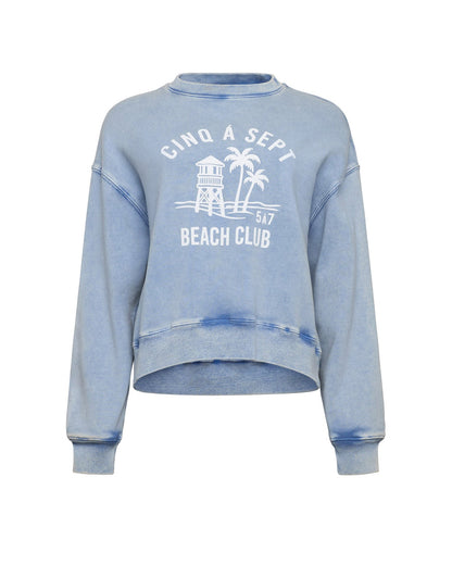 Cinq à Sept Beach Club Tumble Washed Brandy Pullover