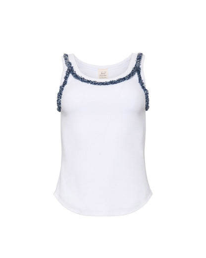 Cinq à Sept Bicolor Fringe Quenta Tank