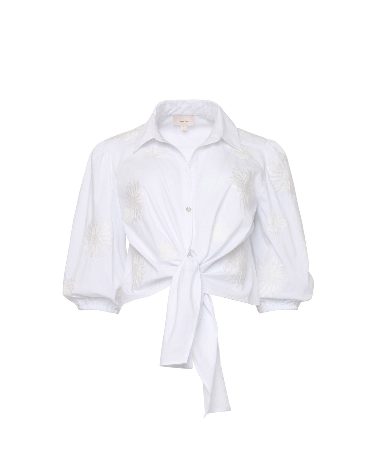 Cinq à Sept Three Quarter Sleeve Embroidered Marianna Top