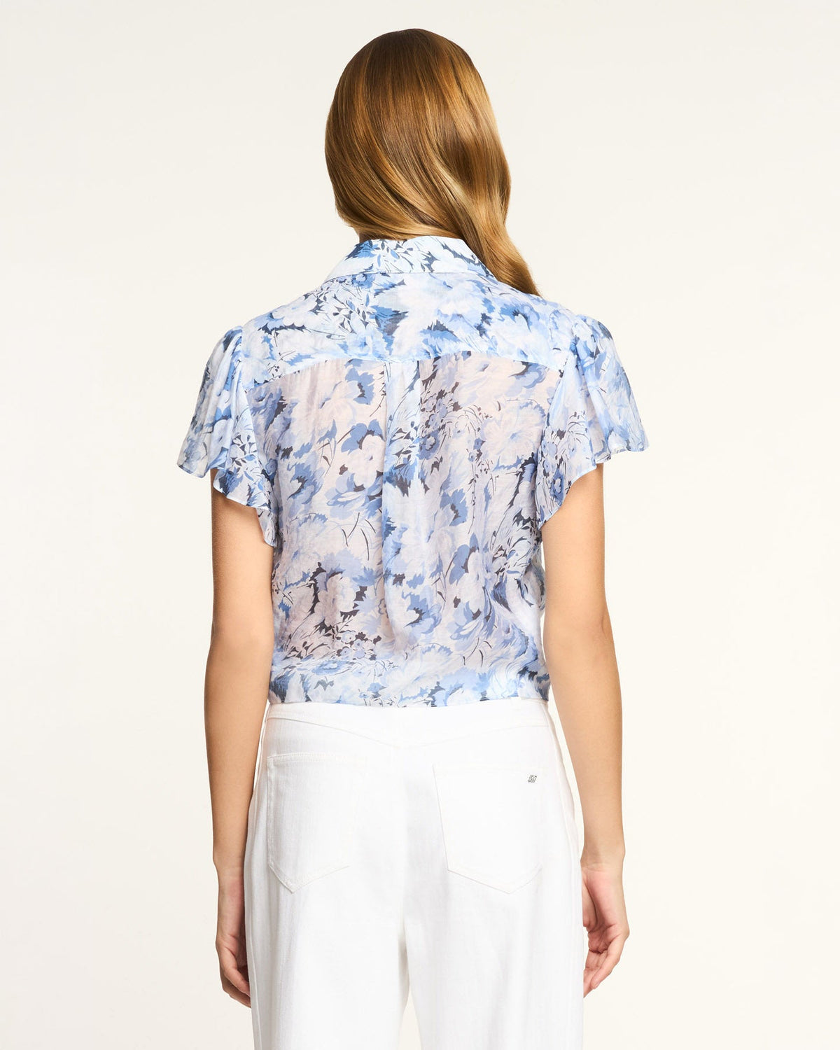Cinq à Sept Heirloom Petals Flutter Sleeve Marianna Top