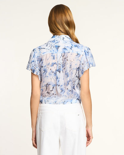 Cinq à Sept Heirloom Petals Flutter Sleeve Marianna Top